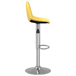 Avis vidaXL Tabourets de bar lot de 2 jaune moutarde tissu