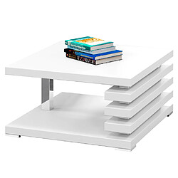 Selsey Table basse design - ARIENE - 60x60 cm - blanc mat