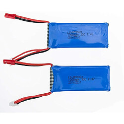 2 Pcs Batteries Lipo Rechargeables (7.4V 1200mAh) pour Drones Rc Quadricoptères MJX X101, Yizhan X6 Tarantula, JJRC H16