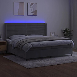 Avis Sommier à lattes,Cadre à lattes de lit pour Adulte matelas et LED Gris clair 200x200 cm -MN82363