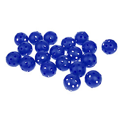 20 pièces de boules de golf en plastique perforées Perforated Practice Training Ball Blue pas cher