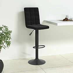 vidaXL Tabouret de bar Noir Velours 