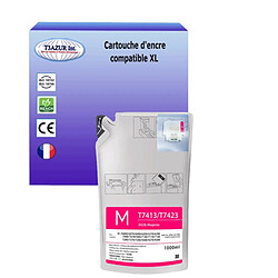 T3Azur Epson T7413 Magenta -Compatible Cartouche compatible avec Epson SureColor SC-F6200 (nK), SC-F6270 remplace Epson T7413 - Magenta - 1 000ml