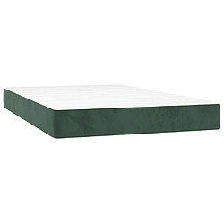 vidaXL Matelas de lit à ressorts ensachés Vert foncé 120x200x20 cm