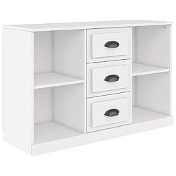 Maison Chic Buffet,Meuble de Rangement,commode pour salon,Cuisine blanc 104,5x35,5x67,5 cm bois d'ingénierie -MN52203