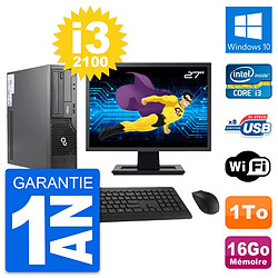 PC Fujitsu E500 DT Ecran 27" Intel i3-2100 RAM 16Go Disque 1To Windows 10 Wifi · Occasion 