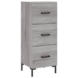 Maison Chic Buffet,Meuble de Rangement,commode pour salon,Cuisine Sonoma gris 34,5x34x90 cm Bois d'ingénierie -MN32117