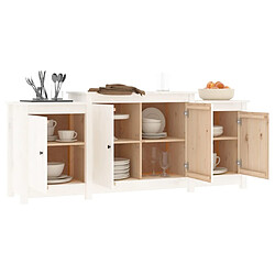 Acheter Maison Chic Buffet,Meuble de Rangement,commode pour salon,Cuisine Blanc 164x37x68 cm Bois massif de pin -MN90826