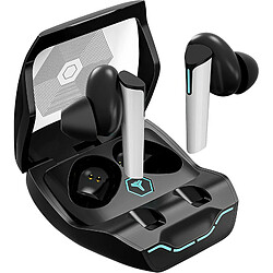 Chrono Véritables écouteurs sans fil, casque Chronus TWS Bluetooth 5.0, écouteurs étanches IPX5 pour le sport, 24 heures de lecture avec étui de chargement, son stéréo Hi-Fi avec micro antibruit pour la course(noir) 