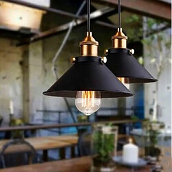 Avis Stoex Vintage Lustre Suspension industrielle Lampe de Plafond 22cm Abat-Jour E27 Noir