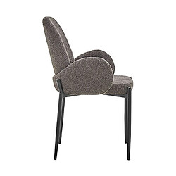 Acheter Mes Lot de 2 fauteuils repas 60x57x88 cm en tissu bouclette gris - PILBAO