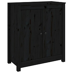 Acheter Maison Chic Ensemble de 2 Buffets,commode,console pour rangement Noir 70x35x80 cm Bois massif de pin -MN30860