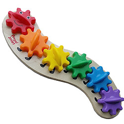 Universal 1PCS Éducation Précoce Bois Engrenages Caterpillar Jouets Caterpillar Pièces d'assemblage Tableaux de tri colorés Jouets | Puzzles 