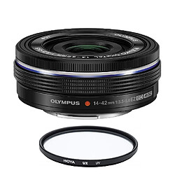 OLYMPUS 14-42mm F3.5-5.6 EZ ED Black (White Box) + HOYA UX UV 37mm Filter