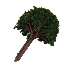 Modèle arbres Train 50pcs 1/500 Arbre Modèle en Plastique Plante Boule décor Maquette Trains électriques 3cm Vert Foncé