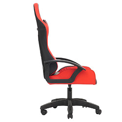 Mendler Chaise de bureau HWC-N63, chaise de bureau gaming chaise de bureau, charge maximale 180kg, similicuir noir/rouge pas cher