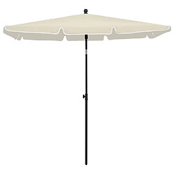 vidaXL Parasol de jardin avec mât 210x140 cm Sable