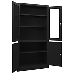 Acheter vidaXL Armoire de bureau Noir 90x40x180 cm Acier