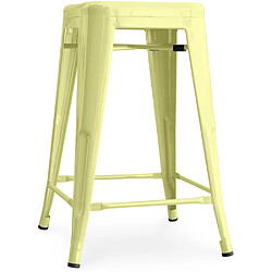 ICONIK INTERIOR Tabouret de bar - Design industriel - 60cm - Nouvelle édition - Stylix Jaune pâle 