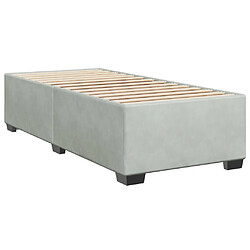 Acheter Vidaxl Sommier à lattes de lit et matelas Gris clair 100x200cm Velours