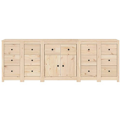 Maison Chic Buffet,Meuble de Rangement,commode pour salon,Cuisine 230x35x80 cm Bois massif de pin -MN42774 pas cher