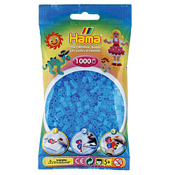 Sachet de 1000 perles Hama Midi : Bleu transparent