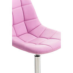 Decoshop26 Lot de 2 chaises de salle à manger lounge pivotante en PVC rose et pieds trompette métal chromé 10_0001698 pas cher