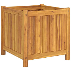 Acheter vidaXL Jardinière avec doublure 50x50x50 cm bois massif d'acacia