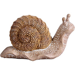 Origen Escargot décoratif en résine et résine tressée. Escargot décoratif en résine et résine tressée