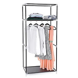 SONGMICS Pliable Armoire de Rangement Penderie non tissu 75 x 45 x 160 cm Noir RYG83H pas cher