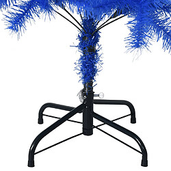 Acheter vidaXL Sapin de Noël artificiel avec support bleu 120 cm PVC