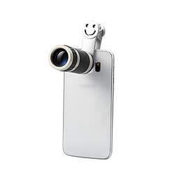 Wewoo Pour Smartphone Argent Universel 8x Zoom Télescope Téléobjectif Lentille avec Smile Clip