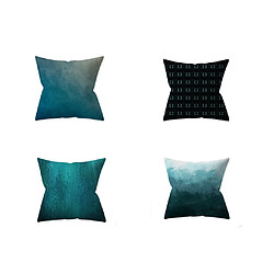 4 pièces taie d'oreiller bleu sarcelle décoration de la maison par housse de coussin d'oreiller sans oreiller Core-D 