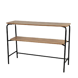 MEUBLE DE RANGEMENT MEUBLE D'ENTRÉE CONSOLE D'ENTRÉE CONSOLE 2 NIVEAUX AVEC STRUCTURE EN METAL NOIR 110X35XH78CM+Urban Living