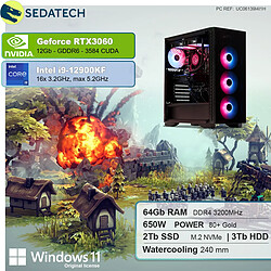 Sedatech PC Gaming • Intel i9-12900KF • RTX3060 • 64 Go RAM • 2To SSD M.2 • 3To HDD • Windows 11