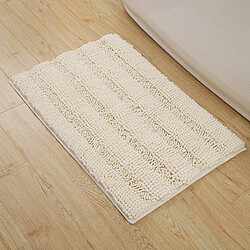 LUUCOZK Tapis de bain antidérapants absorbants à séchage rapide pour salle de bain - blanc cassé-43x122cm 