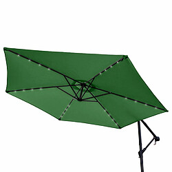 Avis Monstershop Parasol Vert 3m avec LED's Intégrés