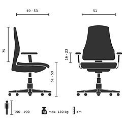 Acheter Siège de direction de qualité professionnelle VITORO ECO Gris Foncé hjh OFFICE