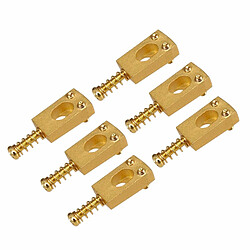 Justgreenbox 6pcs Vintage Brass Guitar Bridge String Selles Guitares Électriques Accessoires, Argent