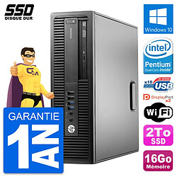 PC HP EliteDesk 800 G2 SFF Intel G4400 RAM 16Go SSD 2To Windows 10 Wifi · Occasion 