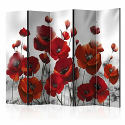 Paris Prix Paravent 5 Volets Poppies in the Moonlight 172x225cm