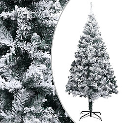 vidaXL Sapin de Noël artificiel avec neige floquée Vert 300 cm PVC 