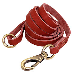 Universal Laisse pour chien en cuir de 150 cm pour animaux de compagnie Entraînement à la marche Guide Berger allemand Golden Retriever Microphone Cuir pur | Laisse (rouge) 