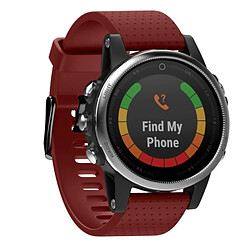 Wewoo Bracelet pour montre connectée Dragonne rapide en silicone amovible Fenix 5S 20mm Rouge 