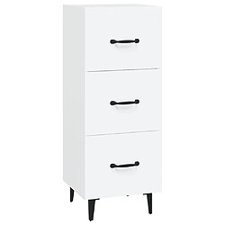 Maison Chic Buffet,Meuble de Rangement,commode pour salon,Cuisine blanc 34,5x34x90 cm bois d'ingénierie -MN92505