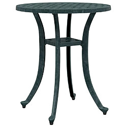 vidaXL Table de jardin vert Ø48x53 cm aluminium coulé