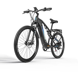 Shengmilo Vélo de montagne électrique 48V840Wh Portée de vélo électrique jusqu'à 90 kilomètres Batterie SAMSUNG amovible Pneu étroit de 27,5 pouces Vélo électrique 7 vitesses Affichage numérique LCD Vélo électrique à suspension complète 500W S26 Noir