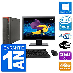 PC Fujitsu E520 DT Ecran 19" Intel G3220 RAM 4Go Disque 250Go Windows 10 Wifi · Occasion 