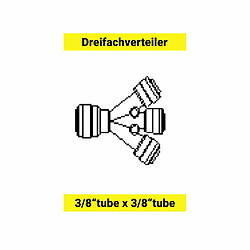 ich-zapfe Distributeur triple pour tuyau 3/8 