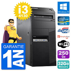 PC Tour Lenovo ThinkCentre M83 i3-4130 RAM 32Go Disque Dur 250Go Windows 10 Wifi - Occasion